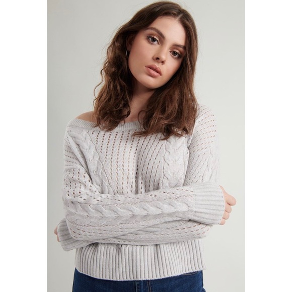 Garage loose gray knit sweater - Picture 1 of 3